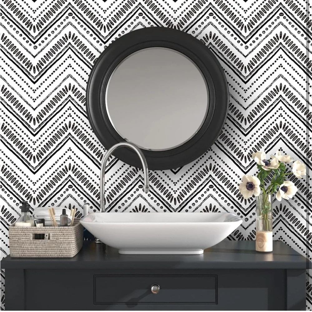 Black & White Peel & Stick Wallpaper